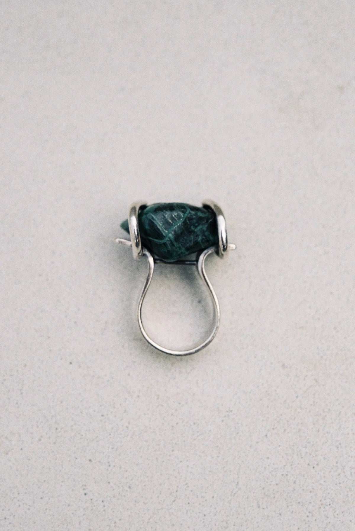 Vintage Chrysocolla and Sterling Silver Ring