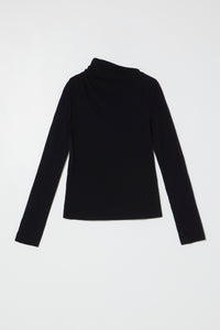 Atelier Delphine Shirred Neck Top Black