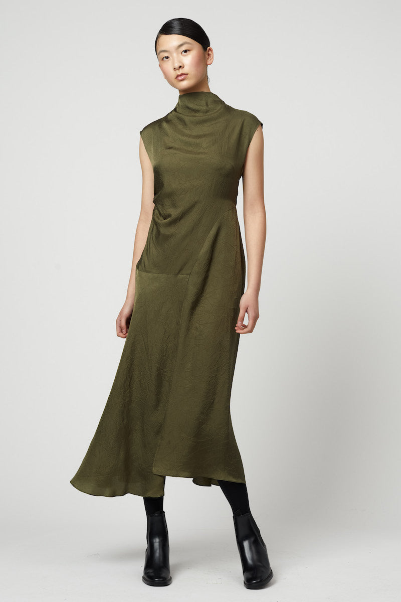 Atelier Delphine Twisted Dress Hunter Green