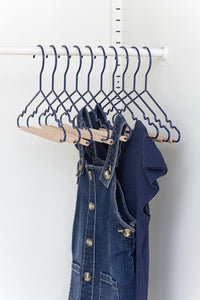 Mustard Made Kids Top Hangers in Navy Pack of 10