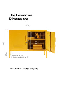 Mustard Made the Lowdown Locker in Mustard dimensions