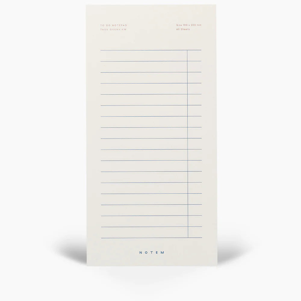 To Do list Notepad with lines and 'NOTEM' branding on a white background