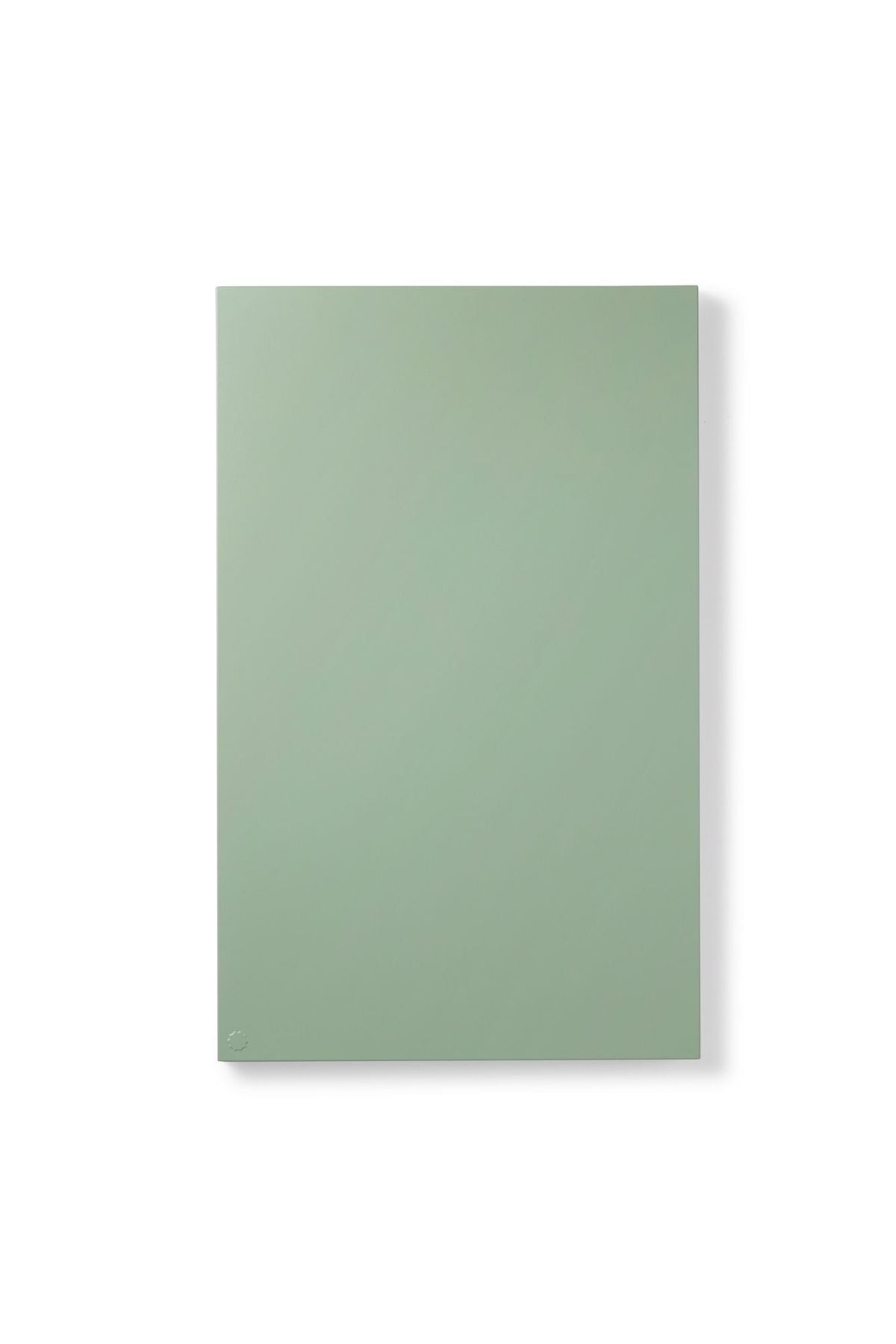 Rectangular green storyboard on a white background