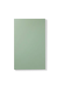 Rectangular green storyboard on a white background