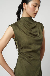 Atelier Delphine Twisted Dress Hunter Green