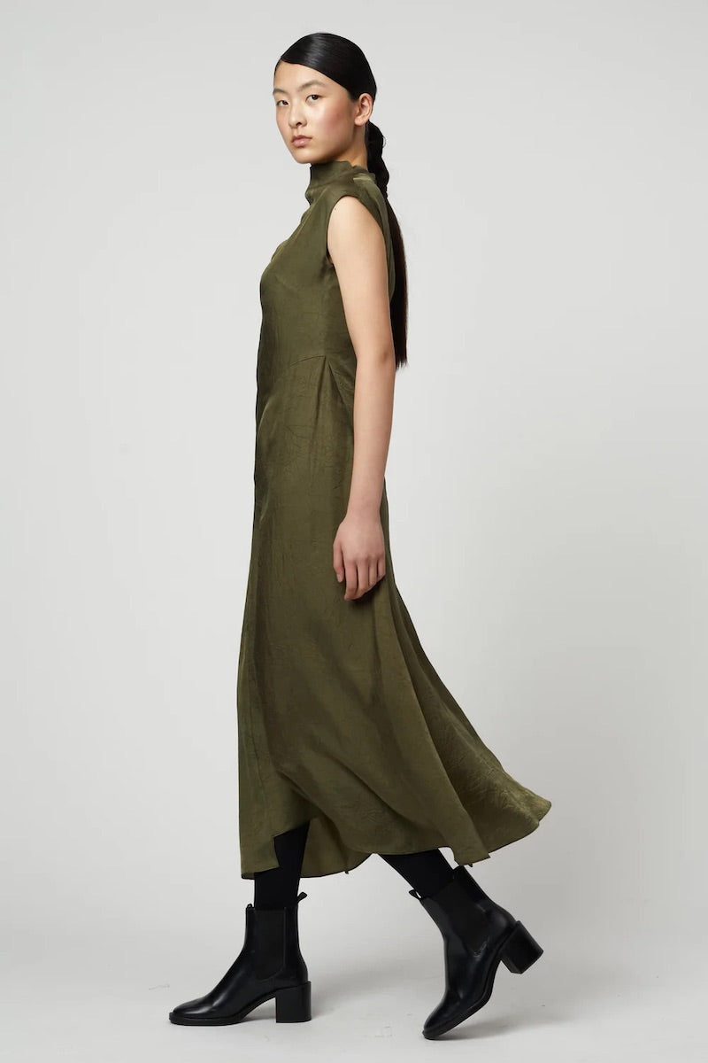 Atelier Delphine Twisted Dress Hunter Green