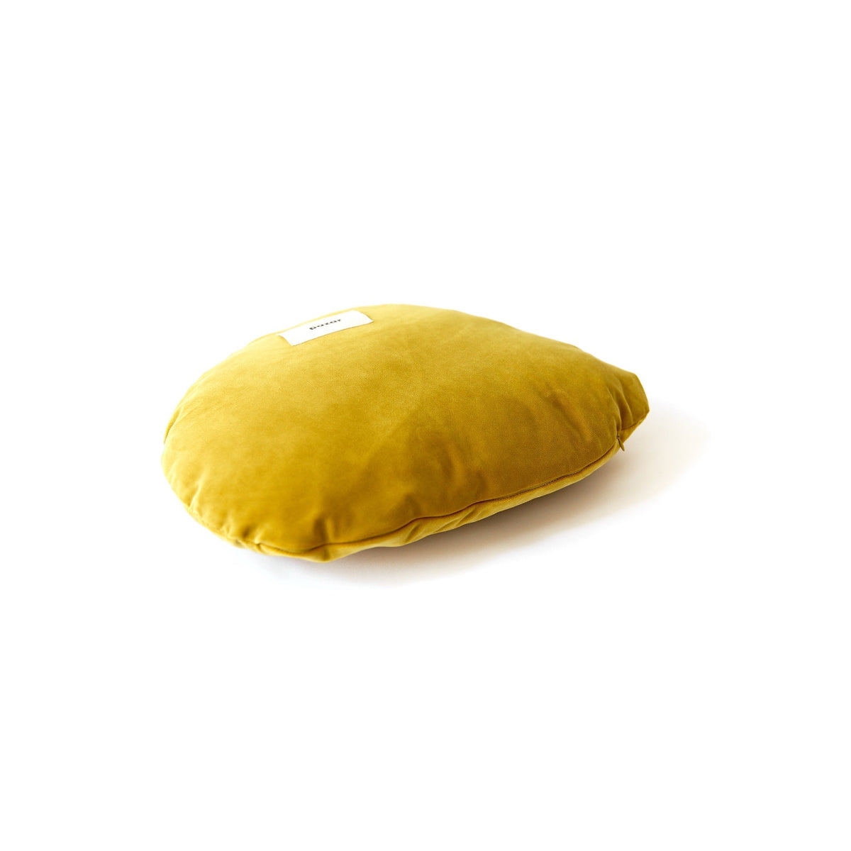 Yellow cushion on a white background