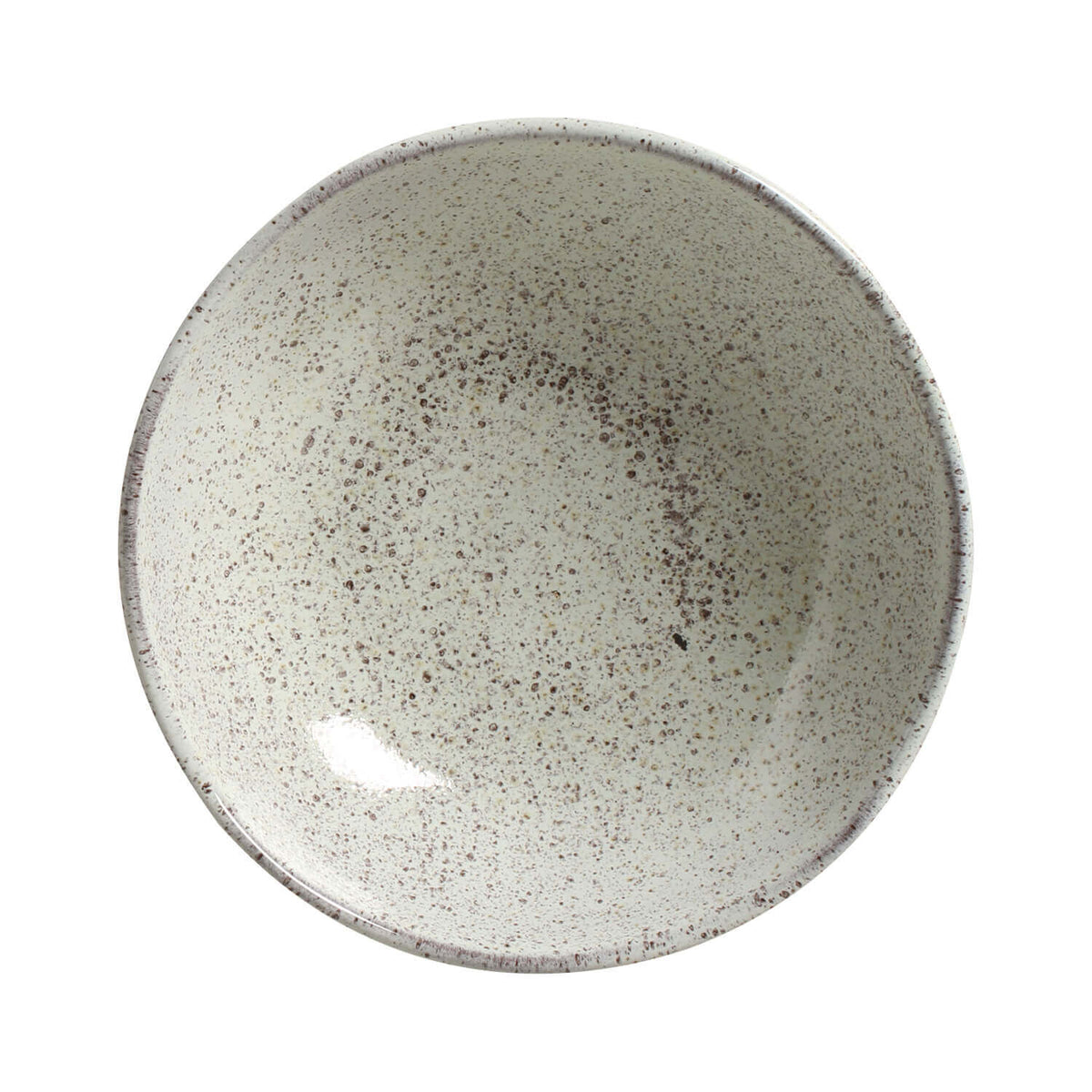 Speckled ceramic bowl on a white background
