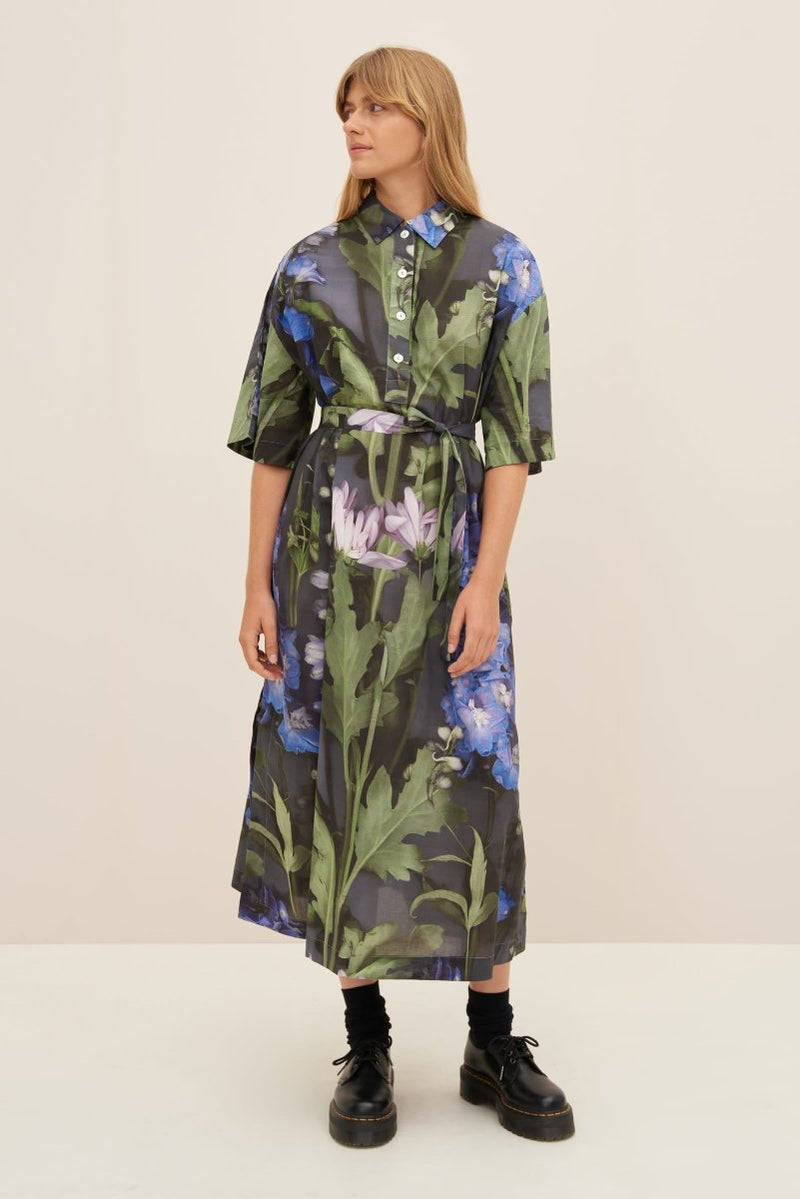 Kowtow Clothing Bloom Dress Delphinium