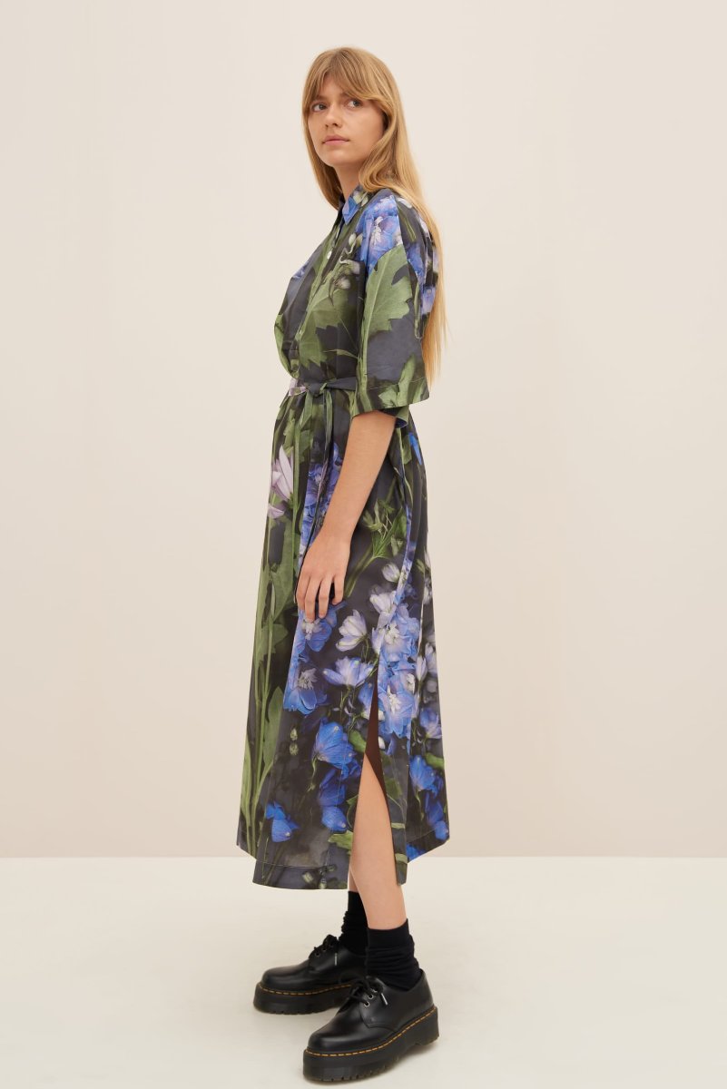 Kowtow Clothing Bloom Dress Delphinium