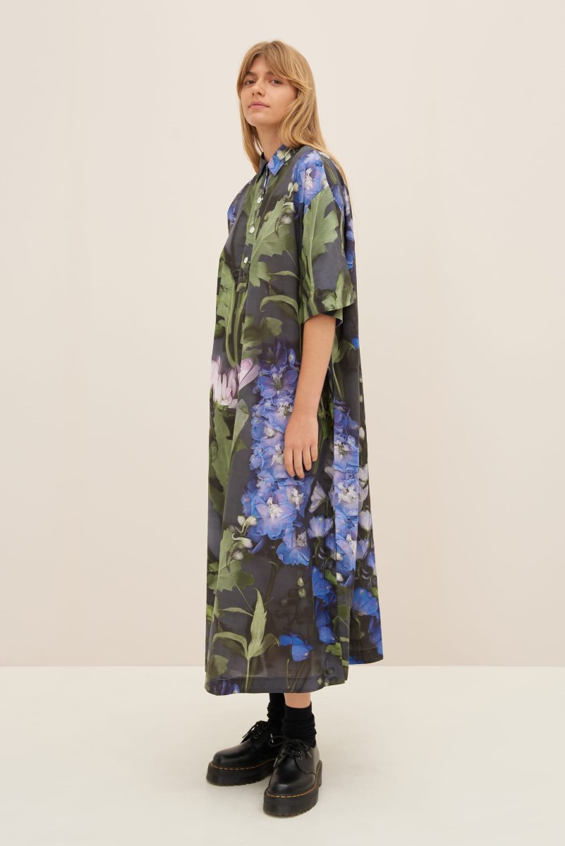 Kowtow Clothing Bloom Dress Delphinium