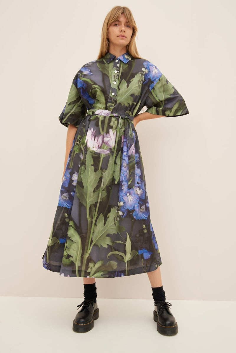 Kowtow Clothing Bloom Dress Delphinium