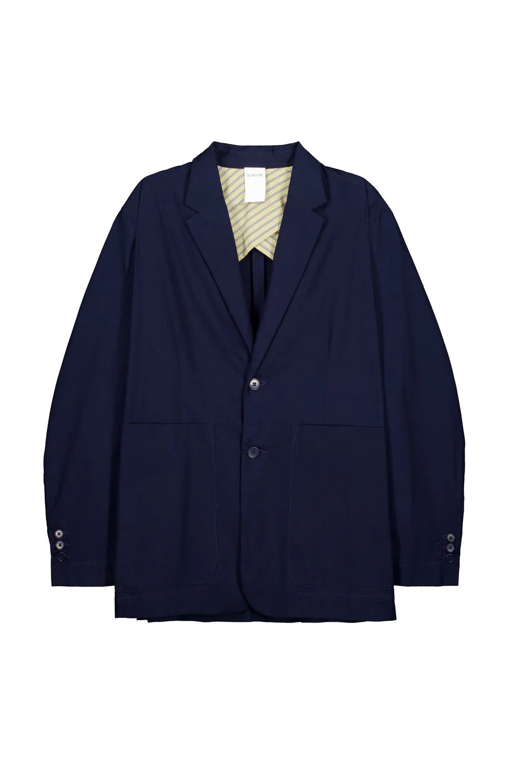 Navy blue blazer on a white background
