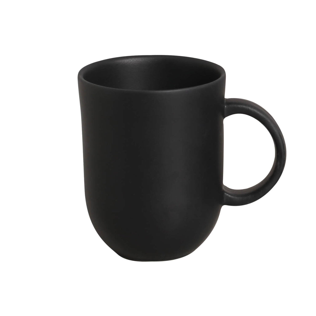 Black mug on a white background