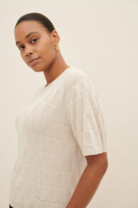 Kowtow Etch Tee Light Marle Knit