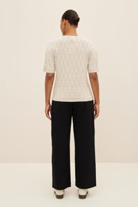 Kowtow Etch Tee Light Marle Knit