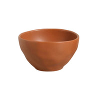 Terracotta bowl on a white background