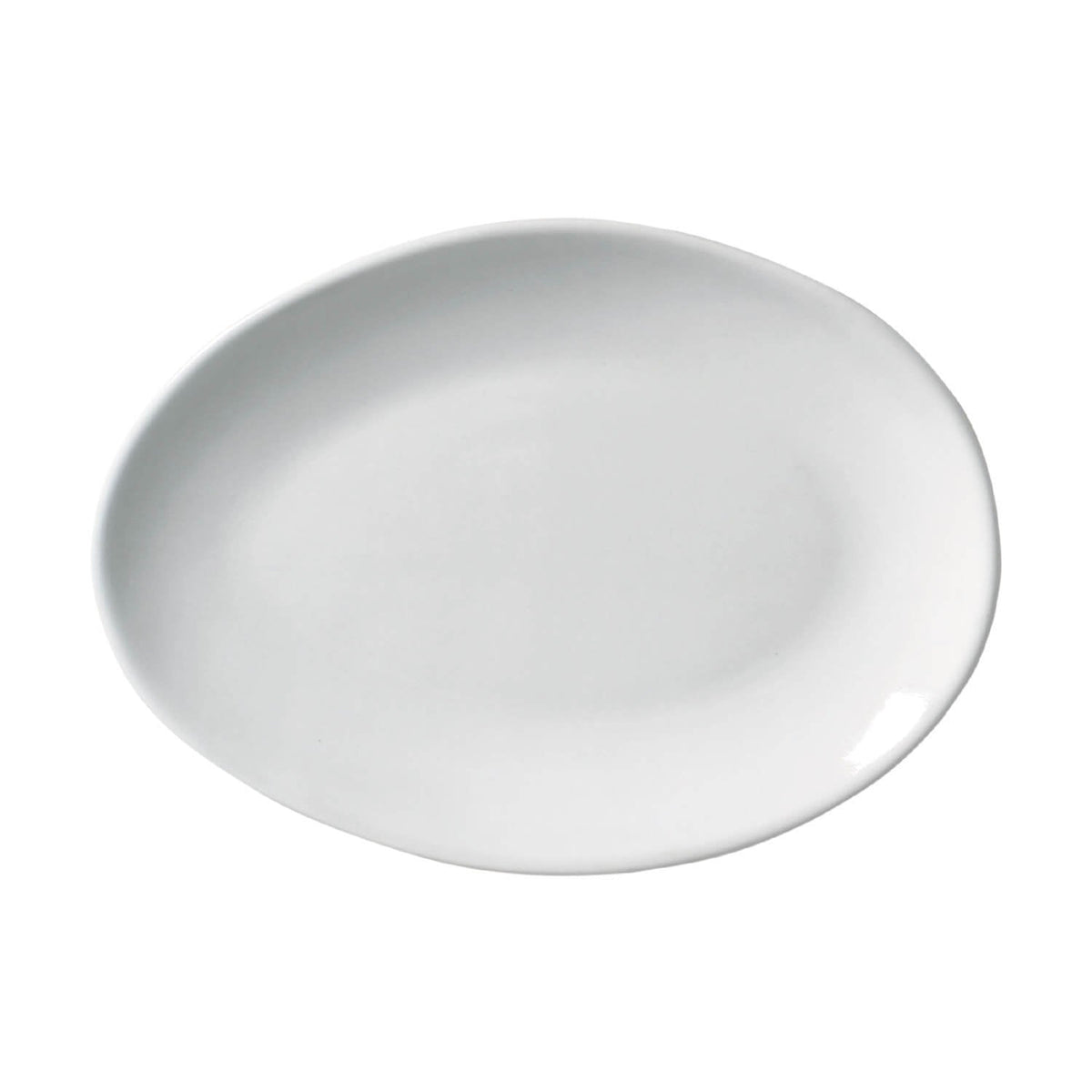 White ceramic plate on a white background