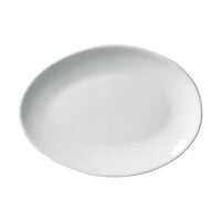 White ceramic plate on a white background
