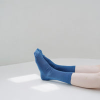 Nishiguchi Kutsushita American Sea Island Cotton Socks Lapis Lazuli