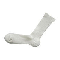 Nishiguchi Kutsushita Linen Ribbed Socks Off White