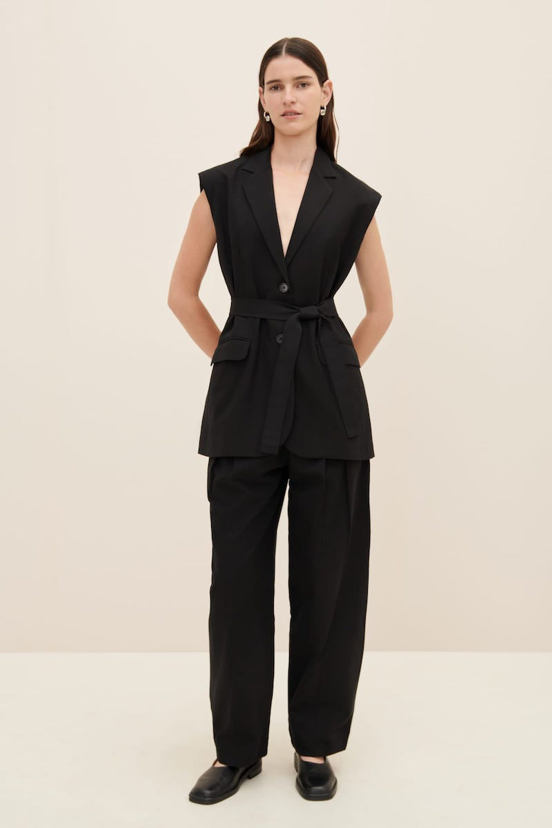 Kowtow Lena Blazer Vest Black