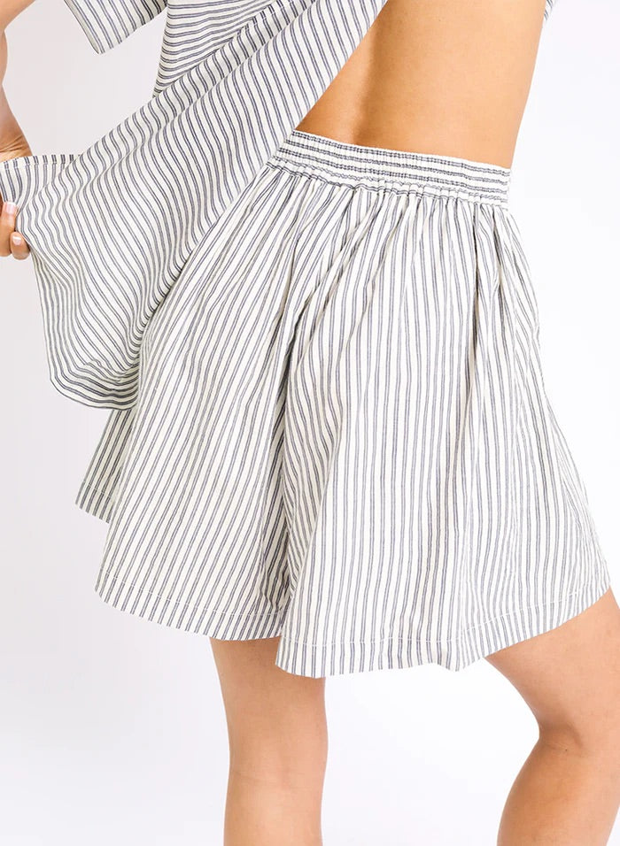Seek Collective Lola Shorts Indigo Stripe