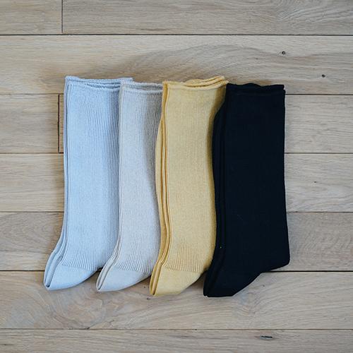 Nishiguchi Kutsushita Giza Cotton Ribbed Socks