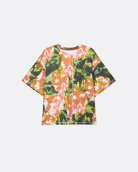 Floral patterned t-shirt on a white background