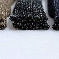 Nishiguchi Kutsushita Hemp Cotton Ribbed Socks Black