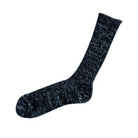 Dark nvy blue speckled ankle sock on a white background