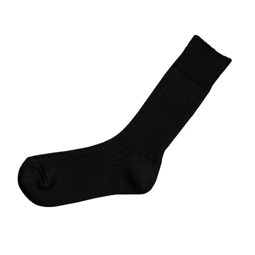 black cotton sock on a white background
