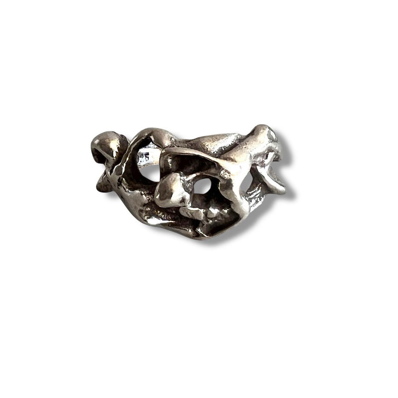 Vintage Sterling Silver brutalist abstract ring