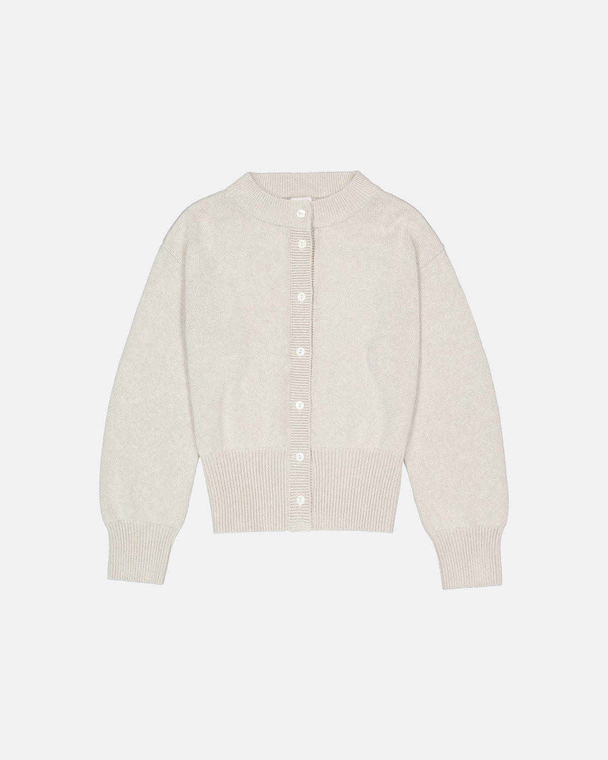 Beige cardigan on a white background