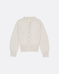 Beige cardigan on a white background