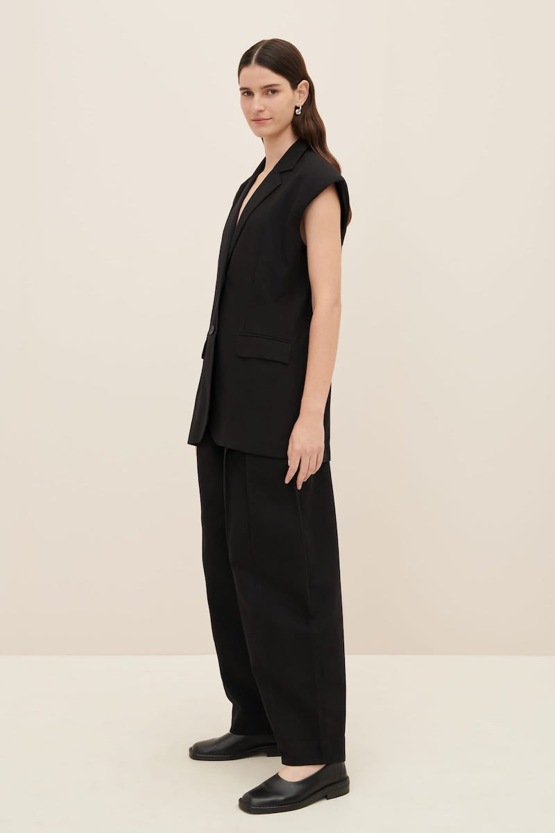 Kowtow Lena Blazer Vest Black