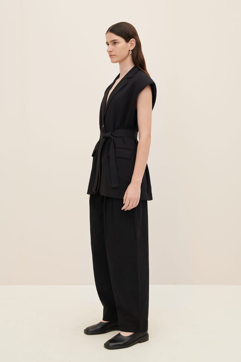 Kowtow Lena Blazer Vest Black