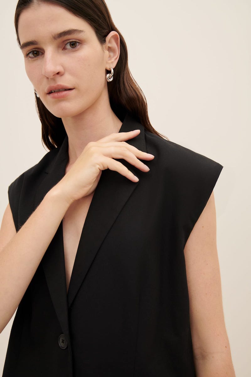 Kowtow Lena Blazer Vest Black