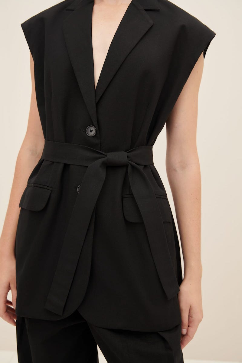 Kowtow Lena Blazer Vest Black