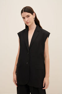 Kowtow Lena Blazer Vest Black