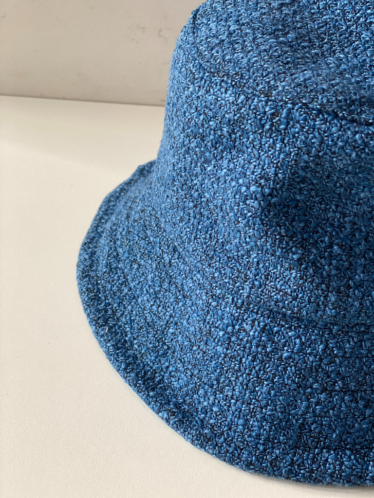 Plastic Classroom Unisex Bucket Hat Deadstock Blue Tweed
