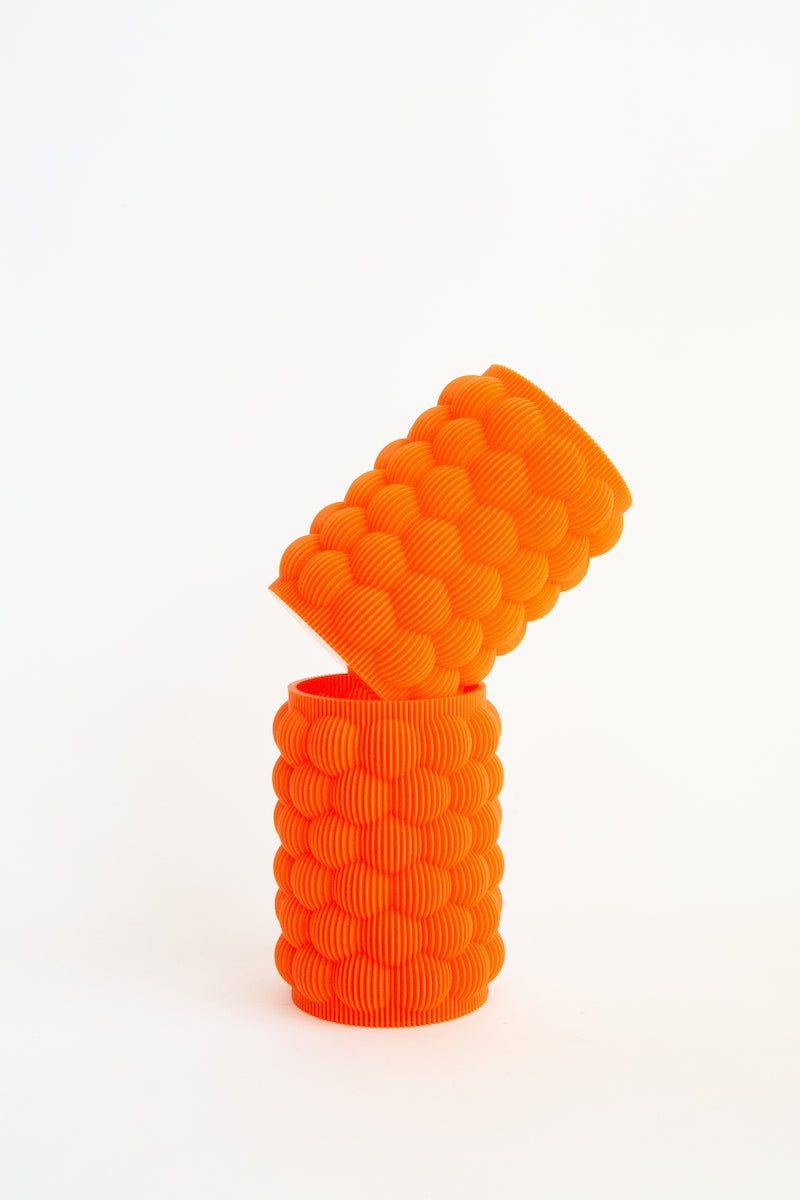 UAU Project 3D Print S_Vases 02 Orange