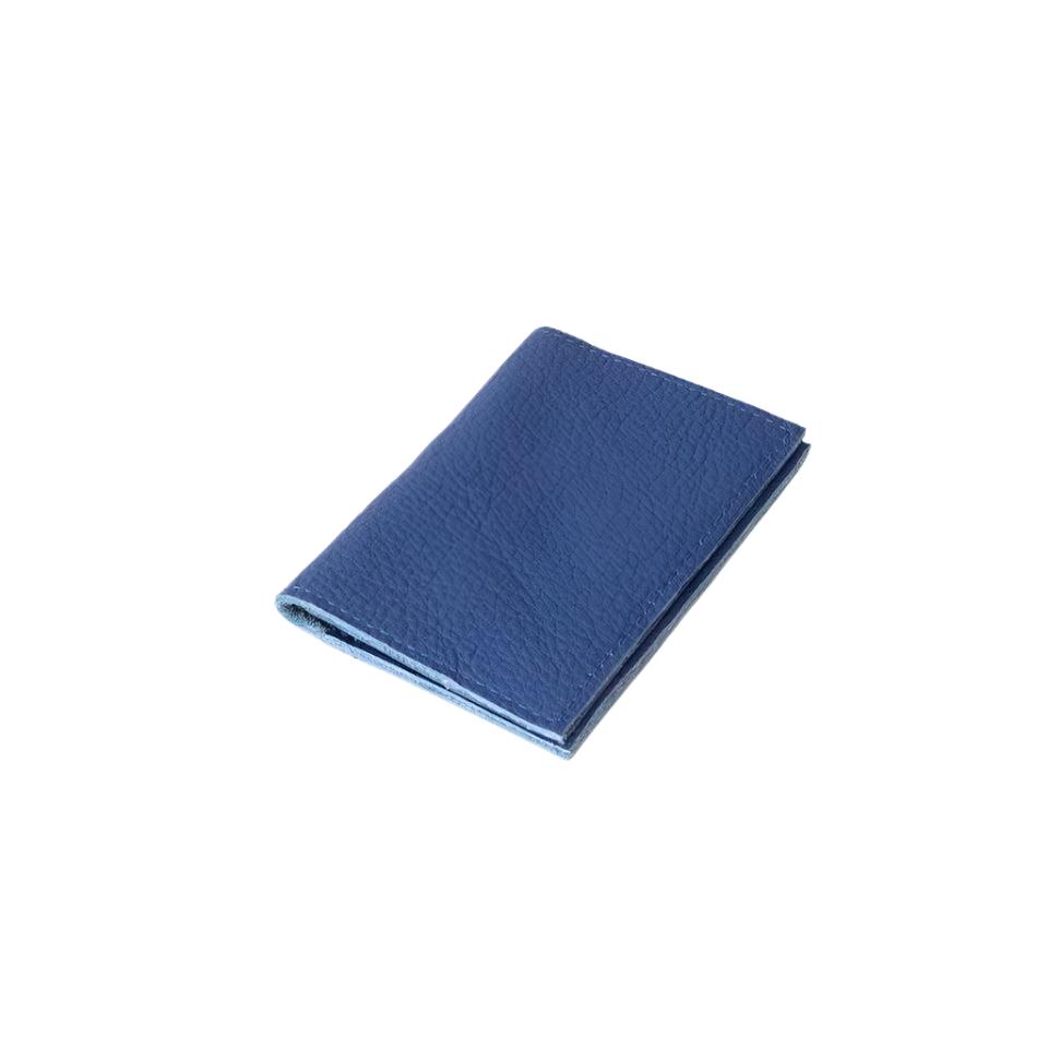 Erin Templeton Card Case Wallet Blue Leather