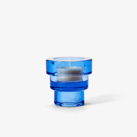 Areaware Terrace Candle Holder Blue Glass