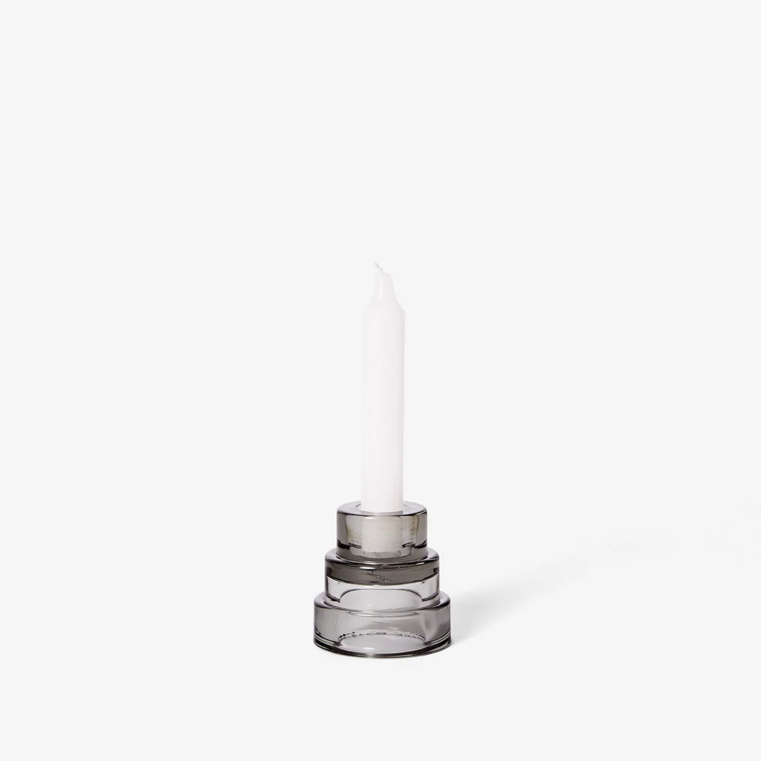 Areaware Terrace Candle Holder Gray Glass