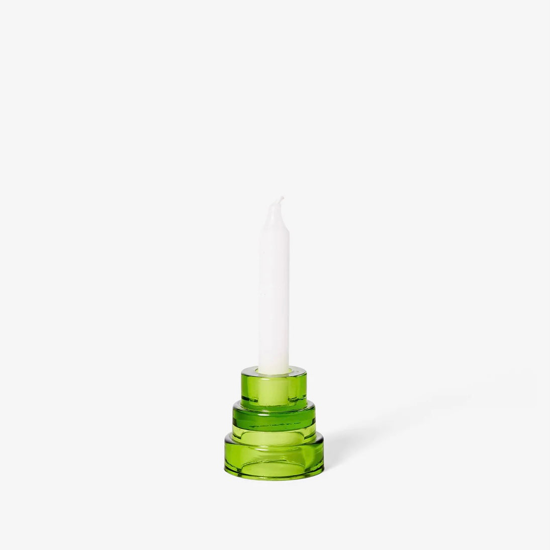 Areaware Terrace Candle Holder Green Glass