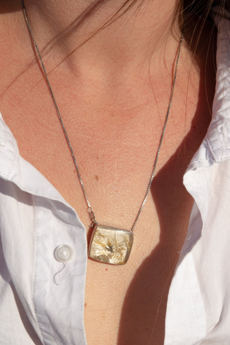 Danica Stamenic Vintage Rutilated Quartz Necklace