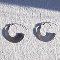 Danica Stamenic Vintage MCM Flat Hoop Threader Earrings Sterling Silver