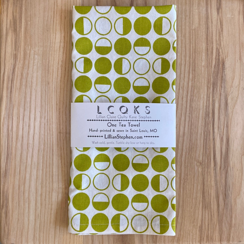 LCQKS Dot Dot Dot Tea Towel Moss
