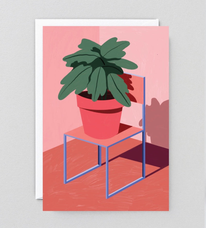 Wrap Magazine Ana Popescu Plant & Chair Art Greeting Card